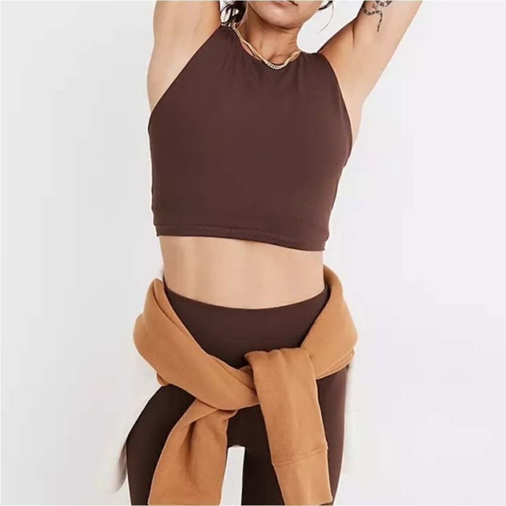 Madewell Chocolate Brown Racerback Crop Tank - Picture 5 of 5
